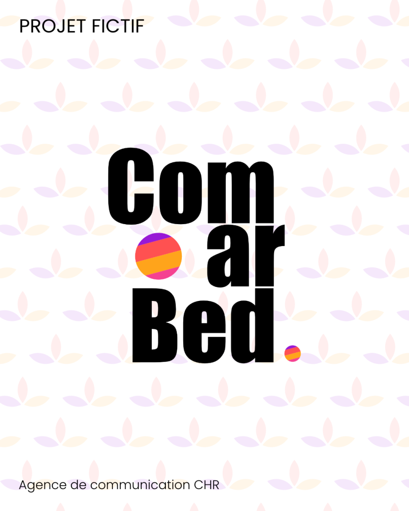 Logo Com Ar Bed sur motif clair