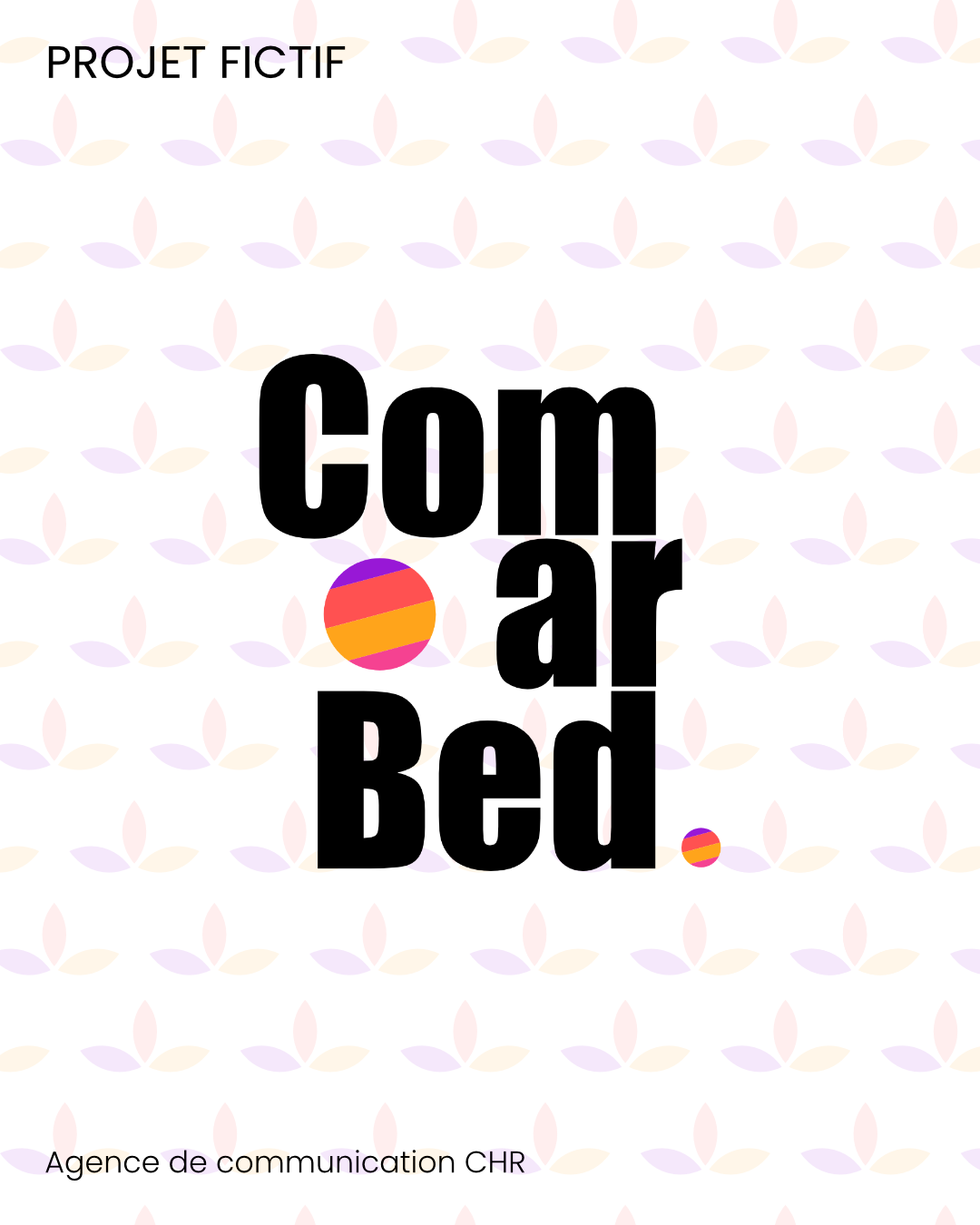 Logo Com Ar Bed sur motif clair
