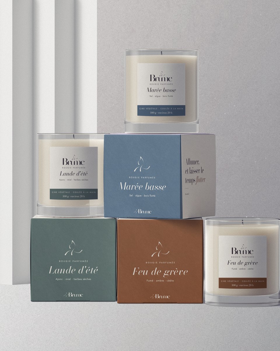 Bougies et boîtes Brume