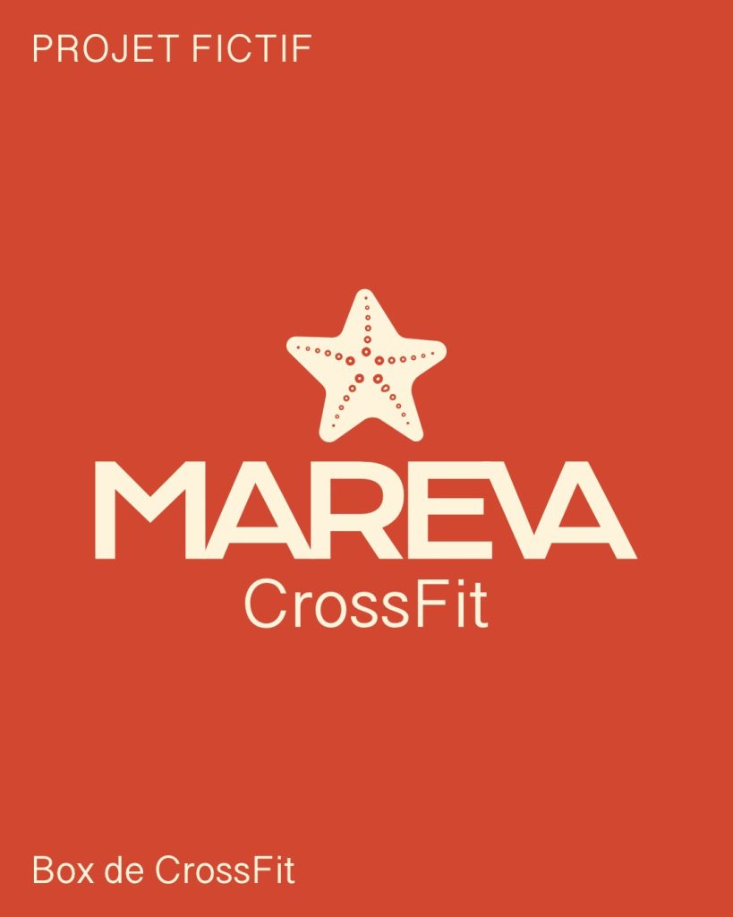 Logo MAREVA CrossFit sur fond corail