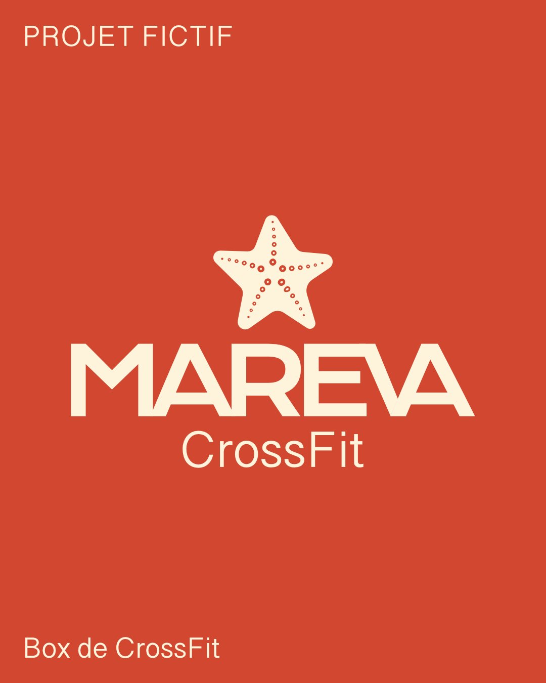 Logo MAREVA CrossFit sur fond corail