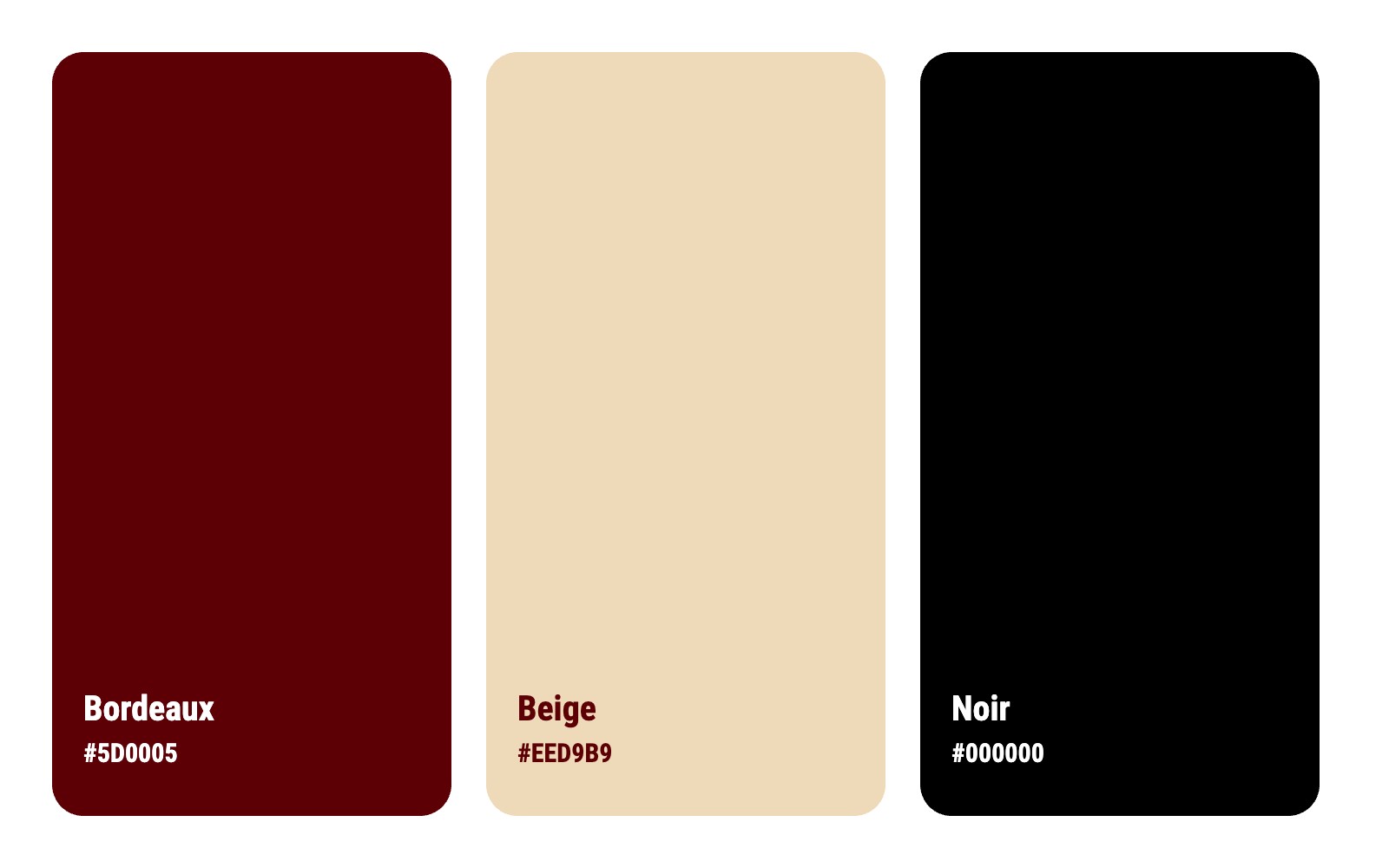 Palette de couleurs des Foulées de Menfouest