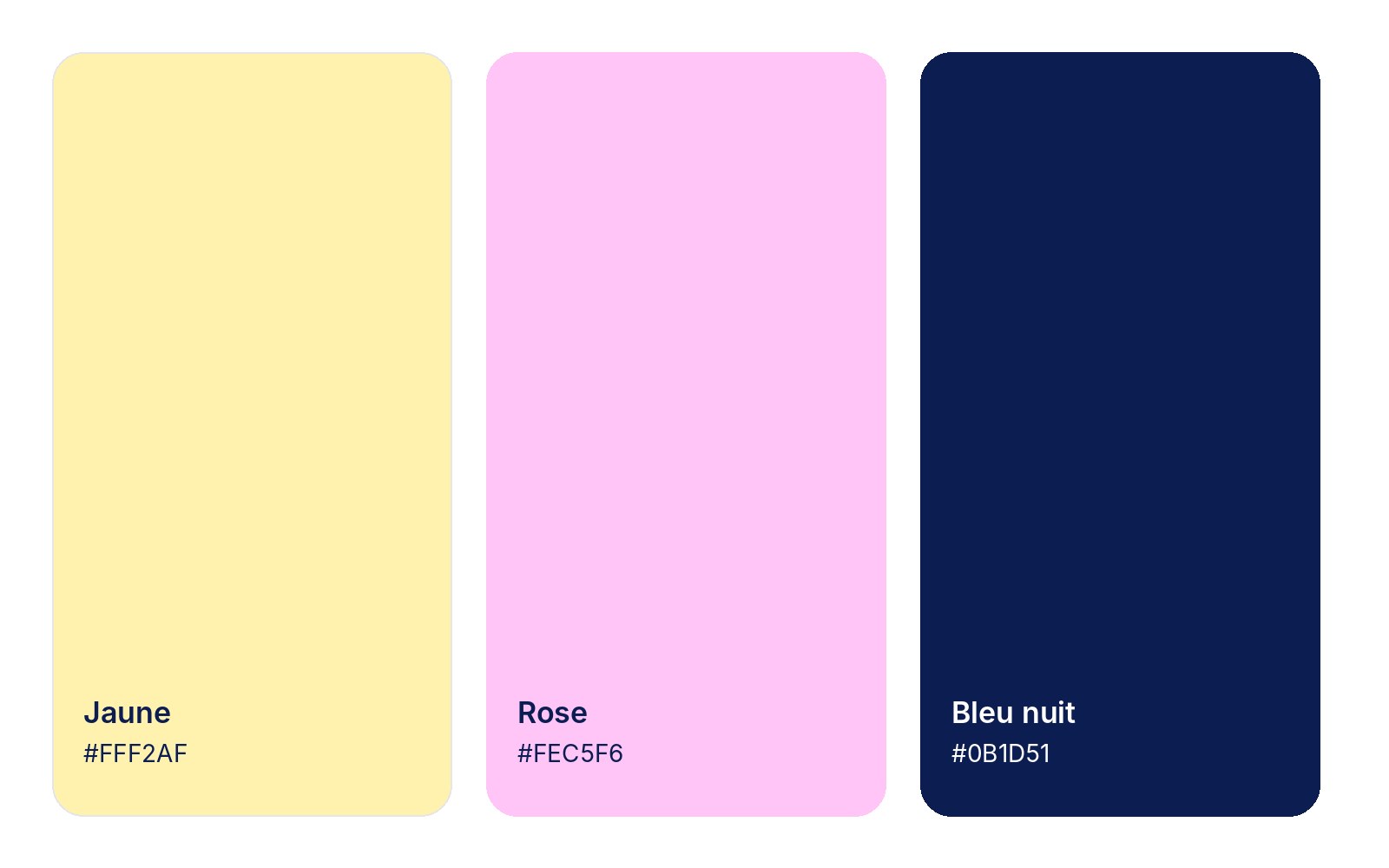 Palette de couleurs de la MAM Nid d'éveil